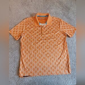 Robert‎ Graham Orange And White Size XL Polo
